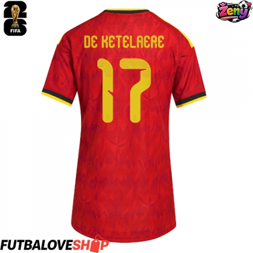 Dres Belgicko Charles De Ketelaere #17 Domáci pre Ženy MS 2026 Krátky Rukáv